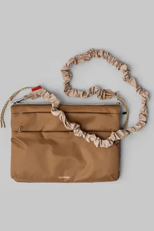 Topologie Flat Sacoche Large / Copper / Taupe (Bomber) / Bungee Strap / Satin
