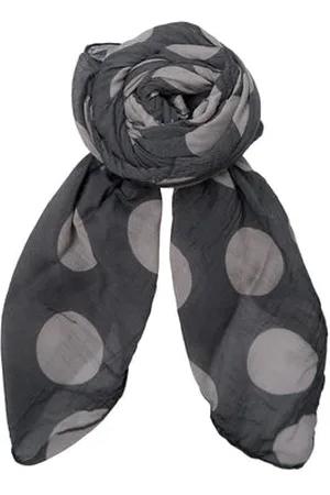 Black Colour Dot Soft Cotton And Silk Winter Scarf