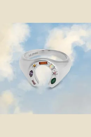 Junk Jewels Kaleidoscope Lucky Charm Signet Ring In