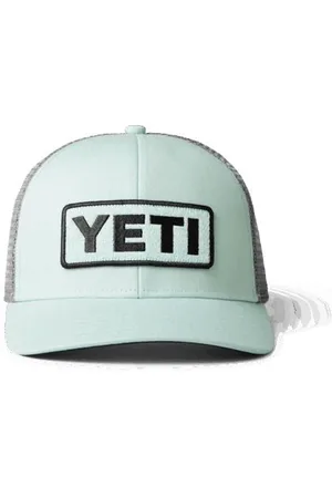 Yeti Leather Logo Badge Trucker Cap Ice - One Size