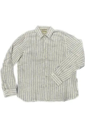 Crossley Jisonr Man Shirt Ls Thin Stripes White - L