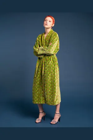 Les Touristes Luxury Velvet Dressing Gown, Tara New - One Size, Adult.