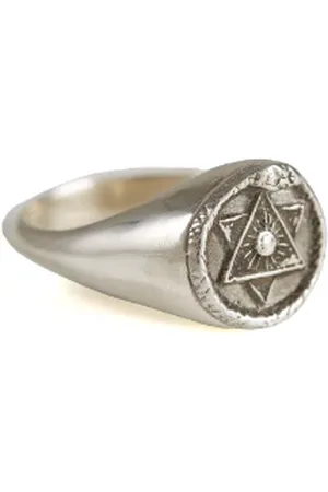Rachel Entwistle The Ouroboros Signet Ring - E / Sterling Silver With - E / Sterling Silver With