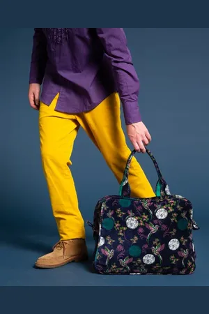 Les Touristes Velvet Poppins Weekend Bag, Sintra Navy