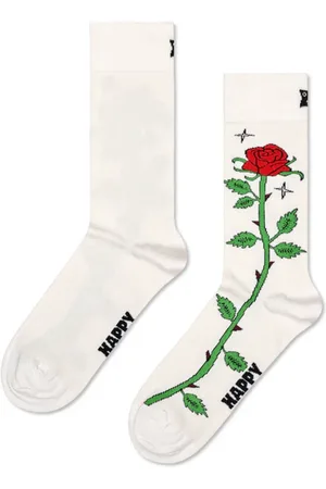 Happy Socks Rosen Socken Weiss - 36 - 40