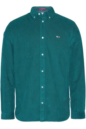 Tommy Hilfiger Tommy Jeans Solid Cord Shirt - Dark Turf - Small