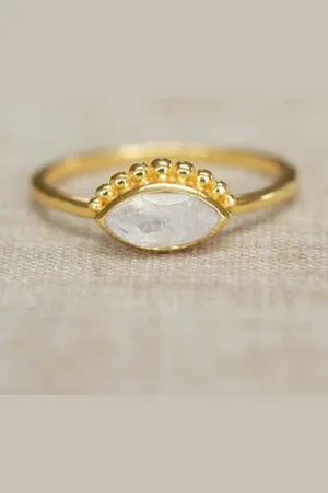 Muja Juma Ring Verguld Lucia Maansteen Maat 56