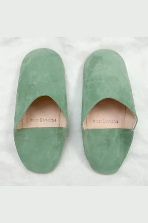 Beldi Maison Moroccan Babouche Suede Slippers In - 5