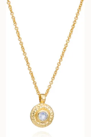 Azuni London Luna Gemstone Necklace - Moon Stone