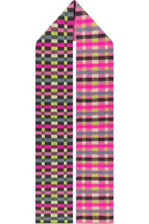 QUINTON & CHADWICK Long Brushed Scarf In Cochineal Colours