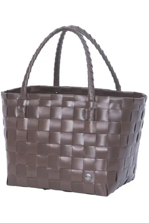 Handed By Paris Recycled Woven Shopper - Dark Gray