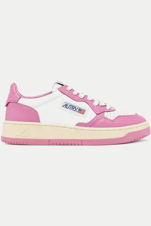 Autry Size 37 White Medalist Low Trainers Womens - Pink / 37