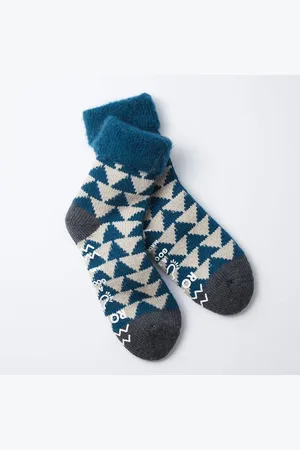 RoToTo Comfy Room Socks Green/charcoal - S