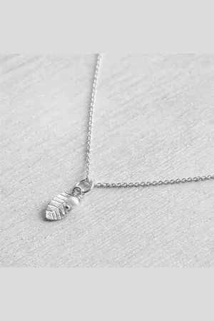 My Hart Beading Necklace Leaf And Fresh Water Silver