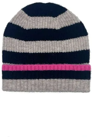 NOOKI DESIGN Farah Knitted Stripe Beanie- - Mix / One / 29% Acrylic, 28% Polyamide, 20% Wool, 19% Polyester, 4% Elastane