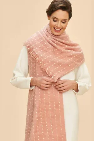 Pink Powder Dakota Cosy Scarf - Petal