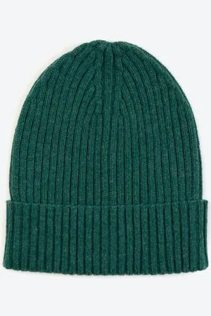 Miss Pompom Wool Ribbed Beanie