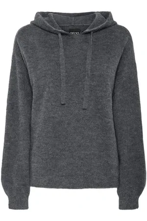 Pieces® Long Sleeve Knit Hoodie Top - Xs