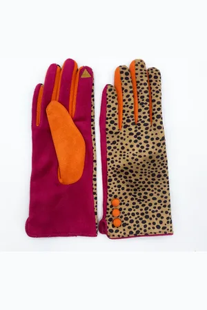 House of Disaster Animal Print Cheetah Gloves