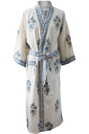 POWELL Rose Waffle Cotton Dressing Gown - One Size