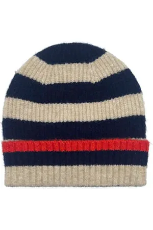 NOOKI DESIGN Farah Knitted Stripe Beanie- - Mix / One / 29% Acrylic, 28% Polyamide, 20% Wool, 19% Polyester, 4% Elastane