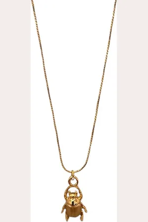 Lisa Angel Beetle Necklace Plated