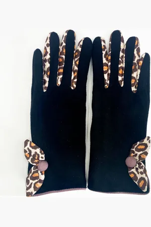 House of Disaster Animal Print Leopard Gloves