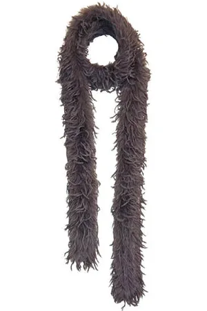 NOOKI DESIGN Marmot Fur Scarf-grey - One / Grey / 100% Polyester