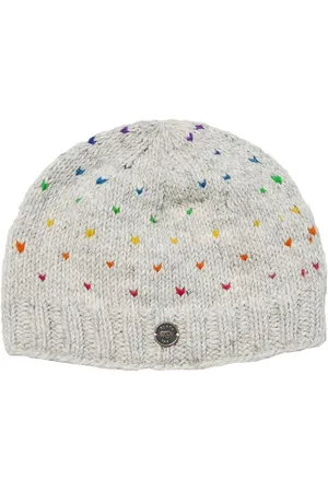 Black Yak Beanie Rainbow Tick Pale Grey