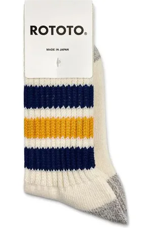 RoToTo Coarse Ribbed Oldschool Socks Yellow - M (Eu 40-43)