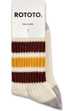 RoToTo Coarse Ribbed Oldschool Socks Bordeaux - M (Eu 40-43)