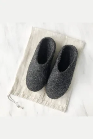 AURA QUE Mita Felt Slipper I - 46