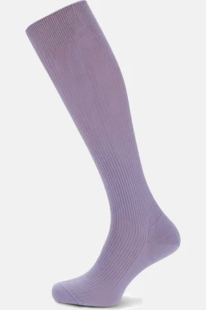 Turnbull & Asser Lilac Long Merino Wool Socks
