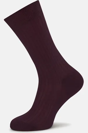 Turnbull & Asser Burgundy Short Cotton Socks
