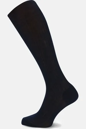Turnbull & Asser Navy Long Cotton Socks