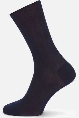 Turnbull & Asser Navy Short Cotton Socks