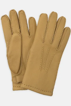 Turnbull & Asser Camel Deerskin Leather Gloves