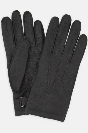 Turnbull & Asser Black Kirkdale Leather Gloves