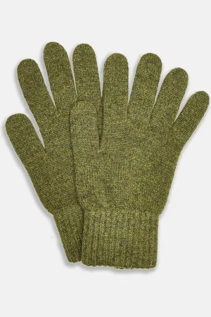 Turnbull & Asser Green Multi Cashmere Gloves
