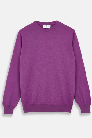 Turnbull & Asser Magenta Cashmere Crewneck Jumper