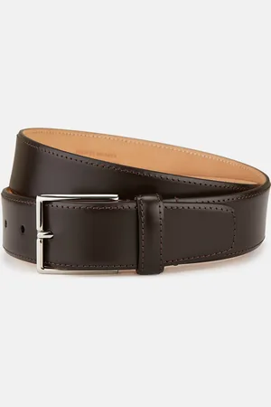 Turnbull & Asser Dark Brown Nubuck Leather Evening Belt