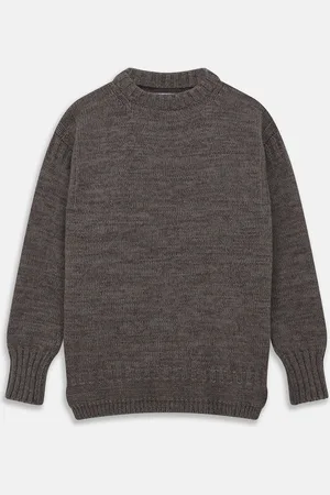 Turnbull & Asser Fallow Wool and Cotton Blend Lewis Guernsey Jumper
