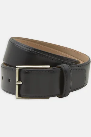 Turnbull & Asser Black Nubuck Leather Evening Belt