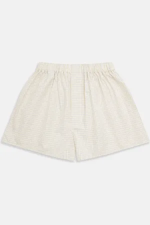 Turnbull & Asser Yellow and Blue Check Cotton RE-PURPOSE Godfrey Boxers