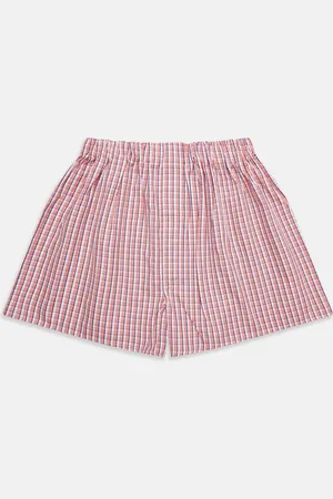 Turnbull & Asser Orange Multi Check Cotton Godfrey Boxers
