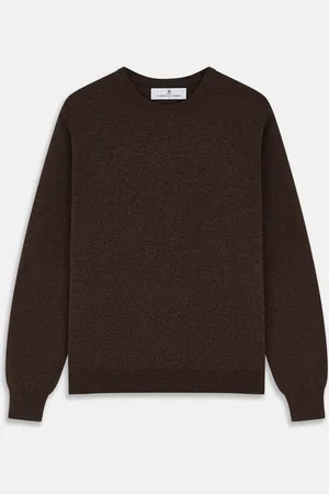 Turnbull & Asser Brown Cashmere Glenn Jumper