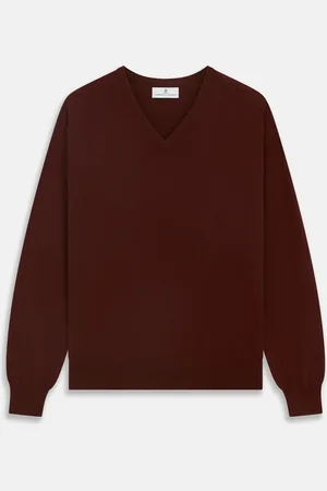 Turnbull & Asser Port Cashmere V-Neck Jumper