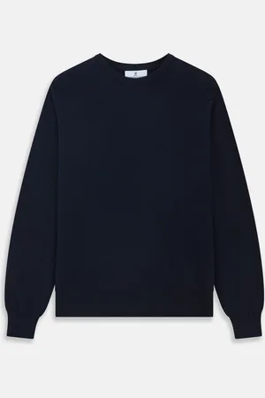 Turnbull & Asser Navy Crew Neck Cashmere Jumper
