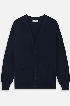 Turnbull & Asser Navy Cashmere Cardigan