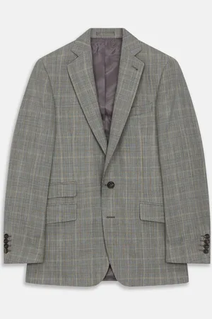 Turnbull & Asser Beige Wool Prince-of-Wales Check Jacket